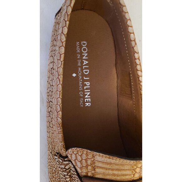 RARE Vintage Donald J Pliner GENUINE Lizard Skin Loafers Sz 10 Made in Italy